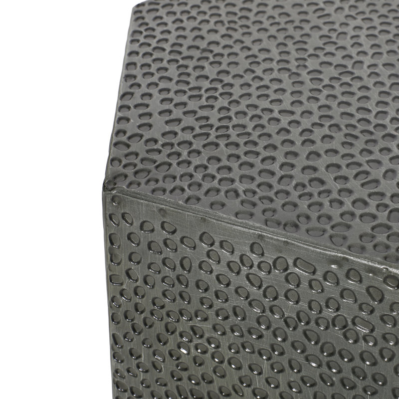 Kelston Mills Iron Top End Table, Silver