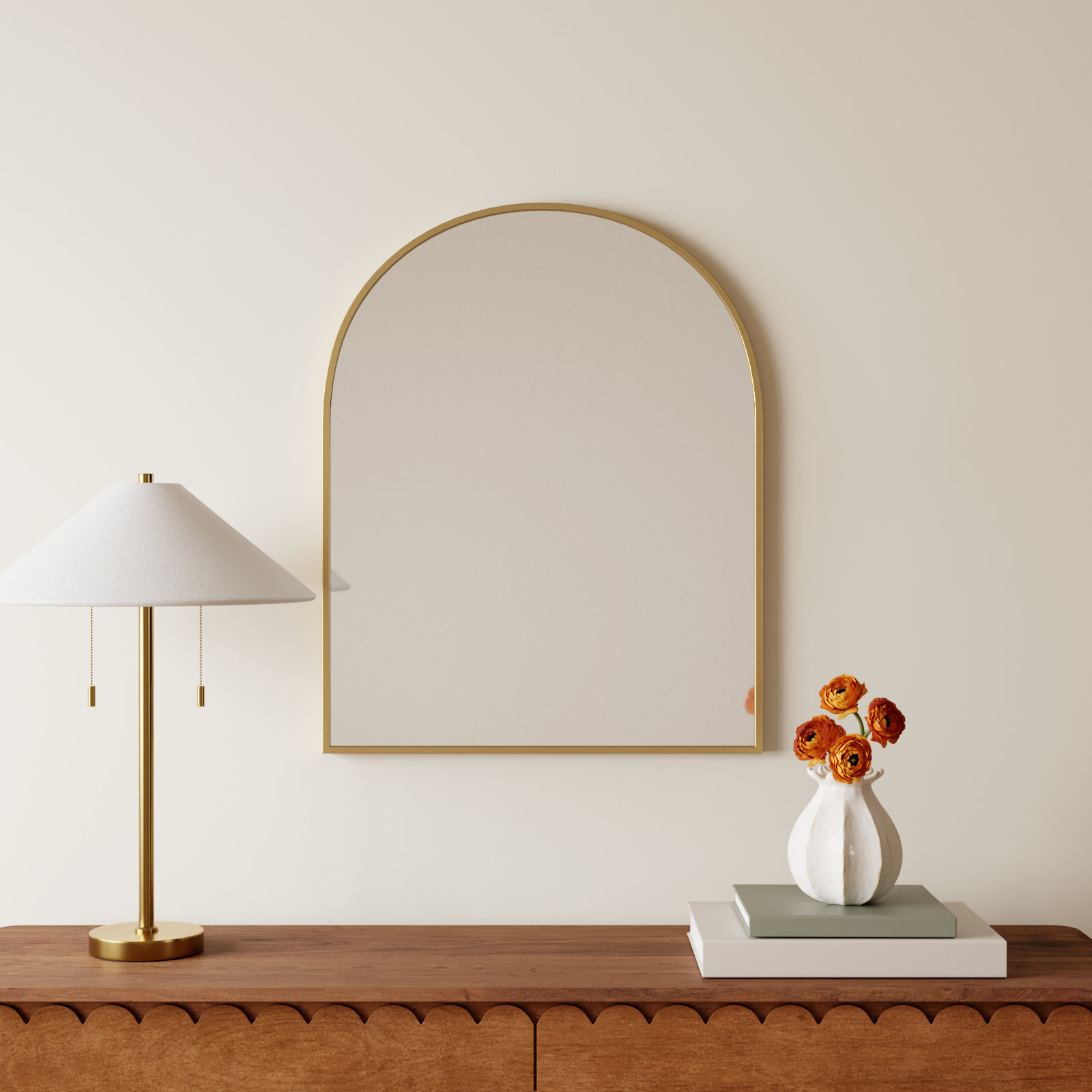 Sabine 36" Accent Mirror, Brass, 30" x 24"
