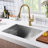 Undermount Stainless Steel Kitchen Sink 90 Degree Zero Radius with Bottom Grid and Strainer-111029439-111029432