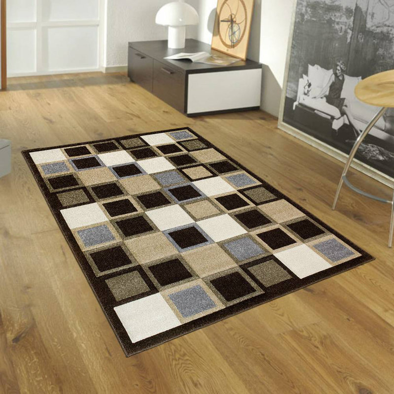 Geometric Indoor Rug, Rectangle 5'2" x 7'2"