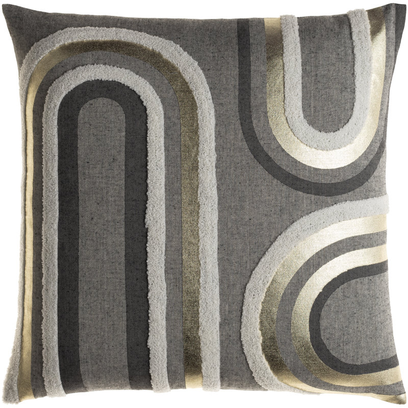 Housse et insert de coussin 100% coton Sutton Square, 20 po X 20 po, Bourre en polyester