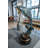 Single Dolphin Bronze Sculpture Leaping Wave Base 13"x8"x21"H