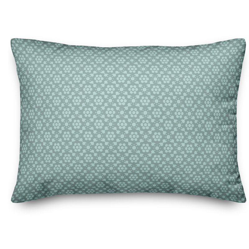 Coussin floral, Bleu