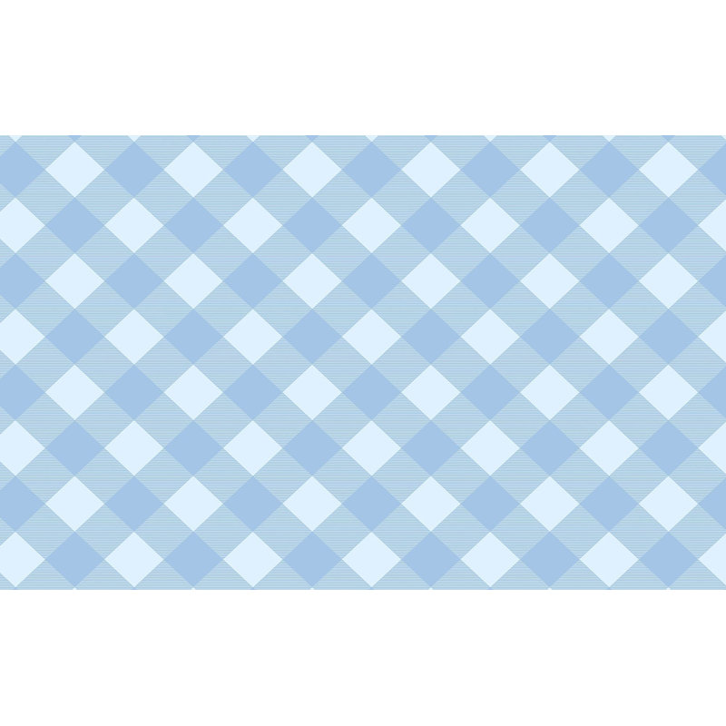 Papier peint de qualité supérieure - Motif géométrique bleu, L 96 po x l 120 po