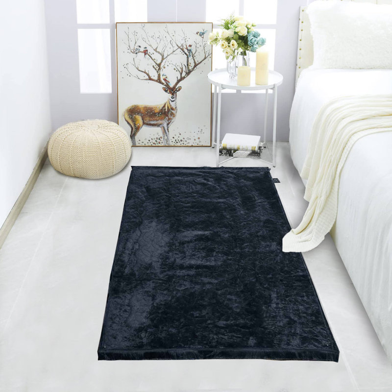 Keshia Solid Colour Area Rug, Rectangle 80 x 120cm