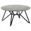 Table basse en ciment et bronze industriel