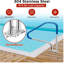 Pool Handrail, Pool Railings for Inground Pools, Swimming Pool Safety Handrails 375lbs Load Capacity, 304 Stainless Steel Pool Stair Rail with Grip Cover, Quick Mount Base Plate
