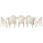 Extendable Rectangular Dining Table With 8 Host Chairs