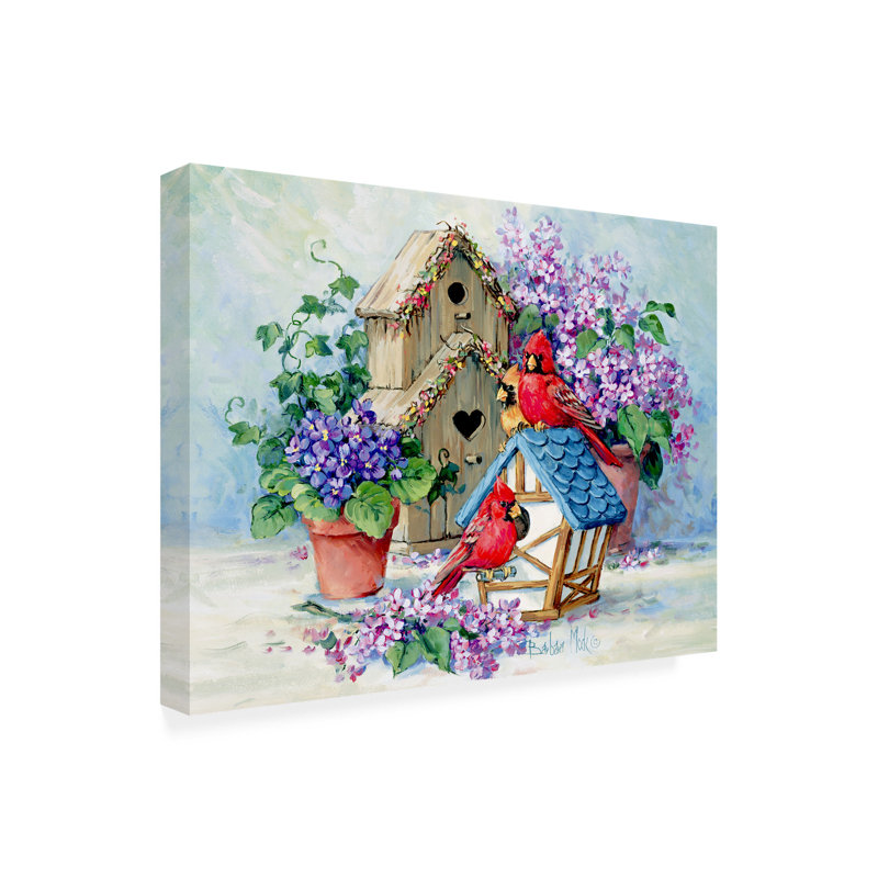 «A Cardinals Home» par Barbara Mock, impression sur toile tendue, H 14 po x l 19 po x P 2 po