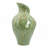 D9.8x16.5" Sage Green Sculptural Ceramic Vase