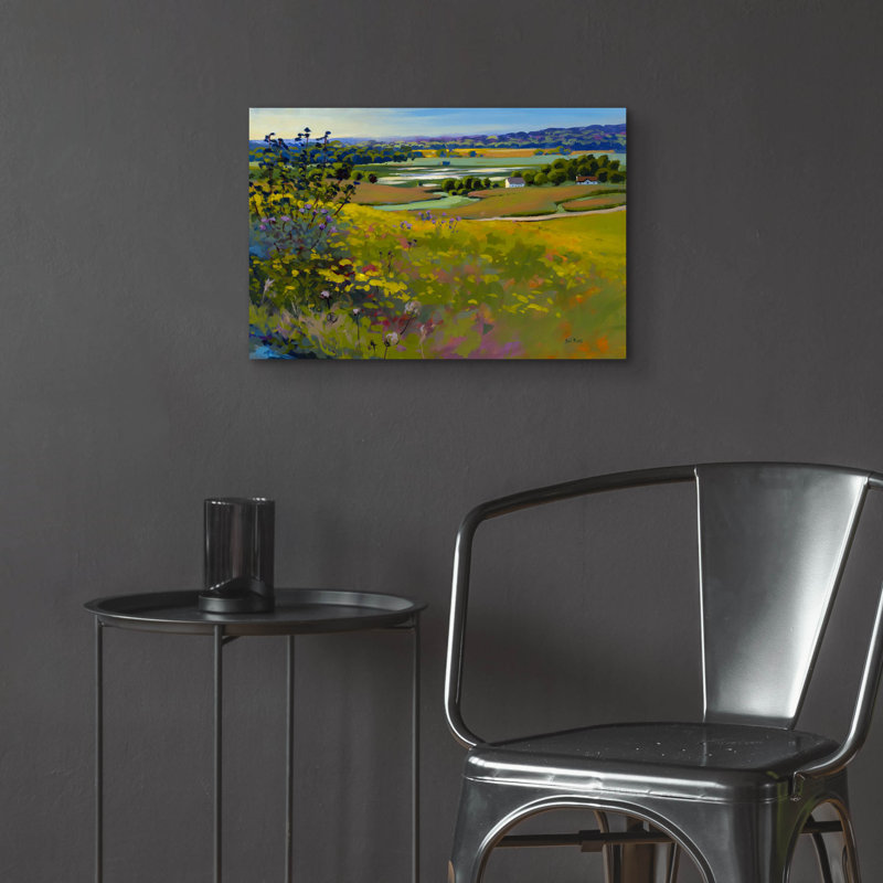 Art mural en verre Latitude Run «Early Morning Golf Course View» par sri Rao, H 16 po x l 24 po