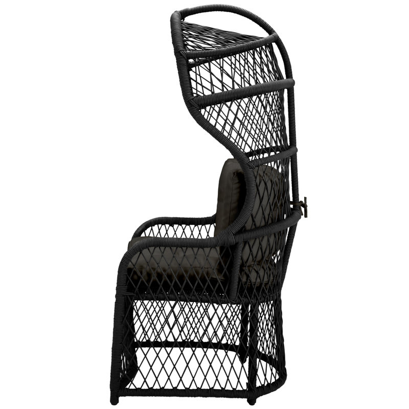 Fauteuil ballon de 26 po de largeur , Noir, Toile charbon