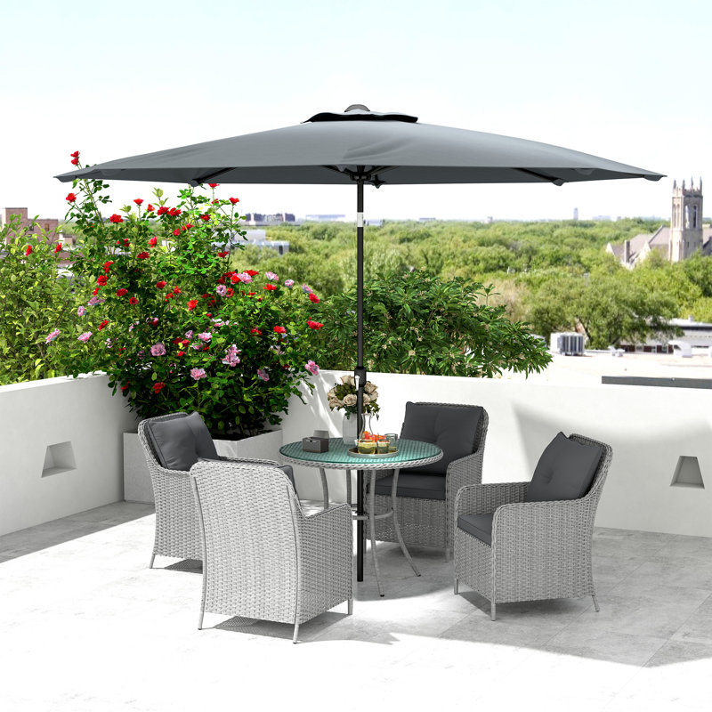 4 - Person Patio Dining Set with Round Table , Cushions Included
