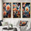 «Meadow Chrysanthemum Charm», 3 pièces sur toile-744023461-744023460