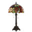Lampe de table Tiffany Lampe de table vitrail de style raisin mauve 12 x 12 x 21 pouces avec base en résine pour salon