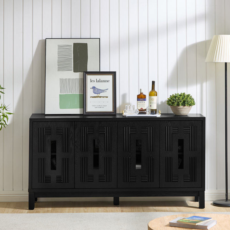 Buffet 60,7 po Mid Century, Black