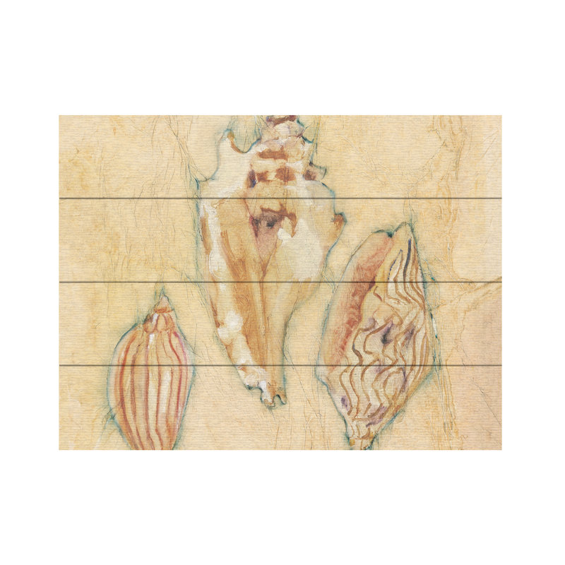 Art de lattes en bois Cheri Blum Shells I, H 12 po x l 16 po