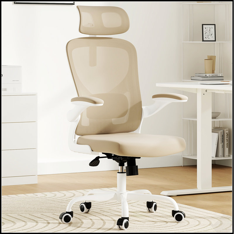 Chaise de bureau ergonomique avec appui-tête réglable et soutien lombaire, conception à haut dossier pour plus de confort et de productivité