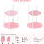 Table d'appoint ronde compacte - Table d'appoint étroite avec deux tablettes pour les petits espaces (rose)