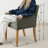 Kirjak 34" H Stain Resistant Linen Dining Armchair -1922286734