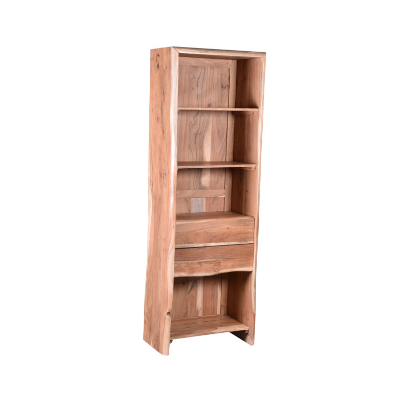 Platon 190cm H x 66cm W Solid Wood Standard Bookcase