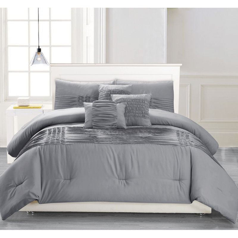 Ensemble de housse de couette réversible Geonna, gris