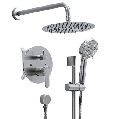 Topcraft 10 in Wall Mounted Rain Shower Faucet System