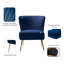 Chaise d'appoint d'appoint en velours capitonné Leona-1877085379