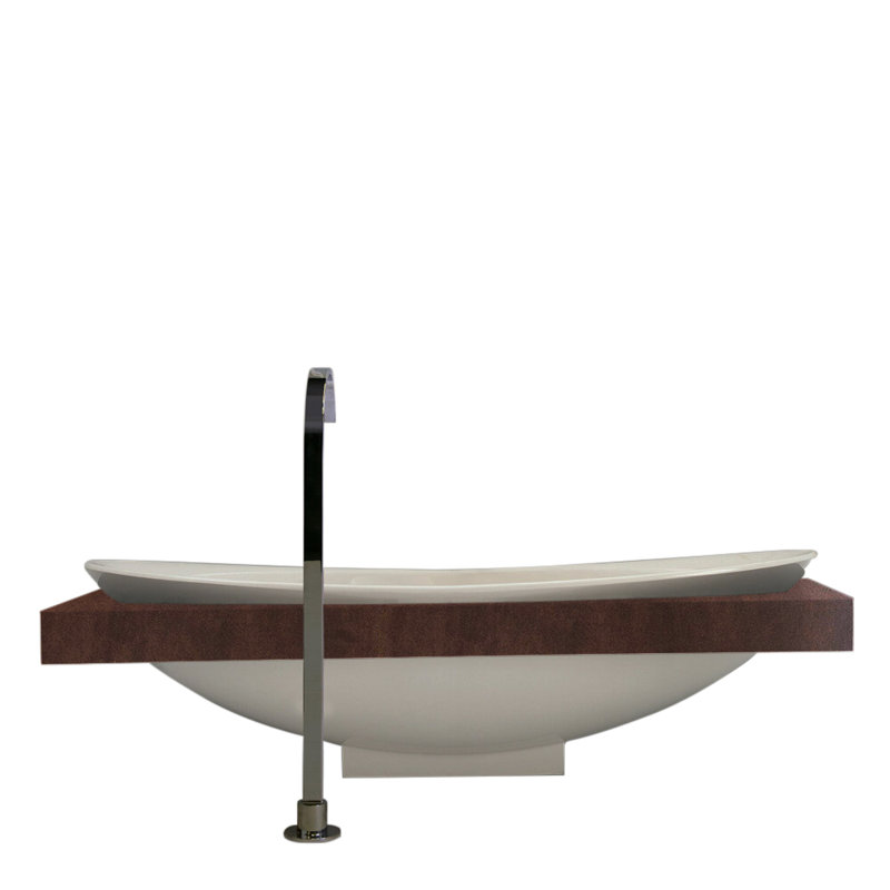 Suave 78.75'' L Soaking Bathtub, Classic Walnut