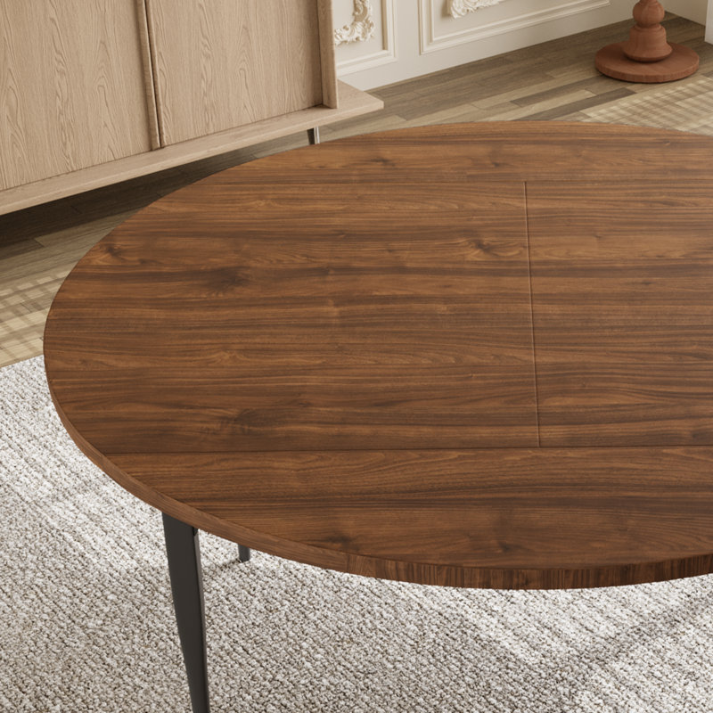 Extendable Table,Dining Table(1 Table), Brown Wood