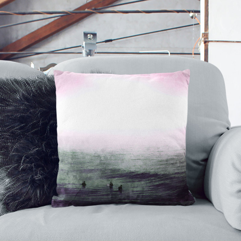 Square Throw Cushion, 40cm H x 40cm W x 15cm D, White