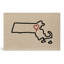«Love Massachusetts State Outline», art mural sur toile-1059526681