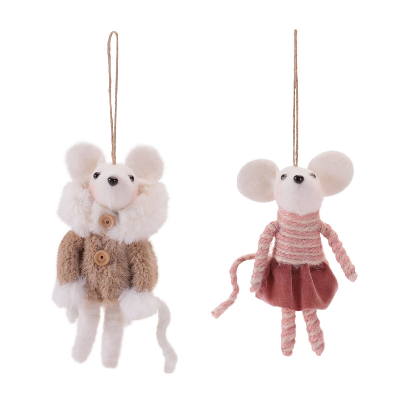 Ornement en peluche pour souris (ensemble de 2)
