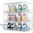 6 Pcs Shoe Box, Shoe Storage Boxes Clear Plastic Stackable, Shoe Organizer Containers With Lids 34.5 X 27 X 19 Cm