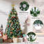 Arbre de Noël artificiel givré décoré de pommes de pin-1165044875-1159597731