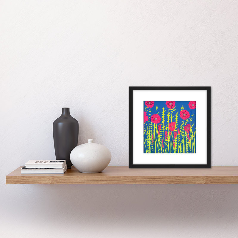 Floral Chrysanthemum Flowers Meadow - Single Picture Frame Print