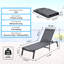 Chaise longue d'extérieur avec méridienne réglable à 5 positions