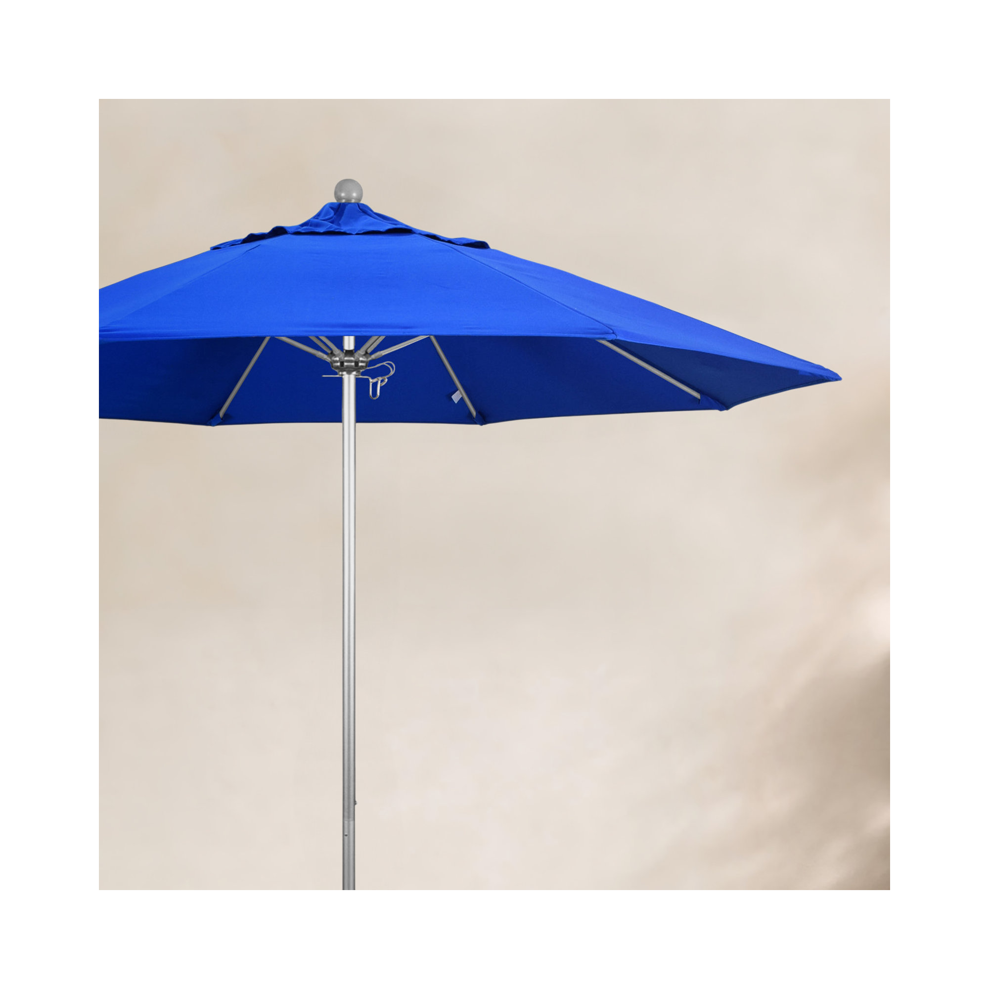 Hibo 108'' Sunbrella® Outdoor Umbrella, Canvas Pacific Blue Sunbrella® Canvas
