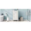Ensemble de meuble-lavabo autoportant moderne 18 po avec lavabo en céramique blanc
