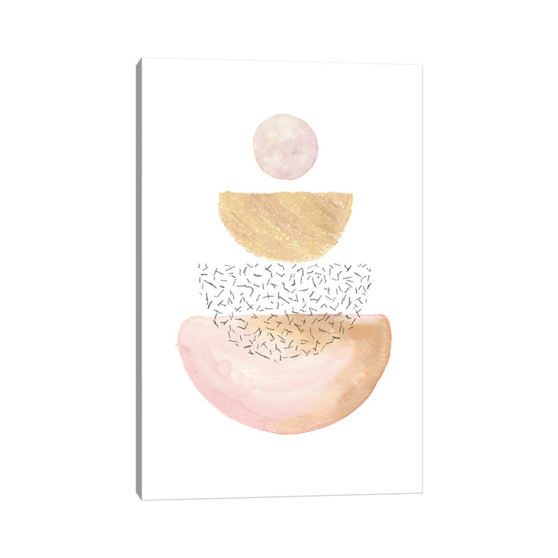 Abstract Geometric Art by Whales Way - Painting on Canvas, 30.48cm H x 20.32cm W x 1.91cm D, Wrapped Canvas