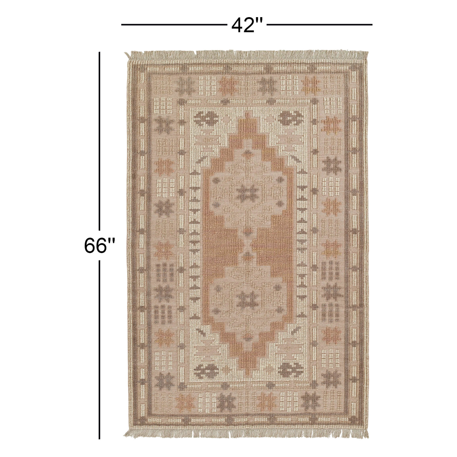 Damaris Handmade Rug, Rectangle 3'6" x 5'6"