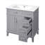 Meuble-lavabo 30 po avec lavabo en céramique-418740757