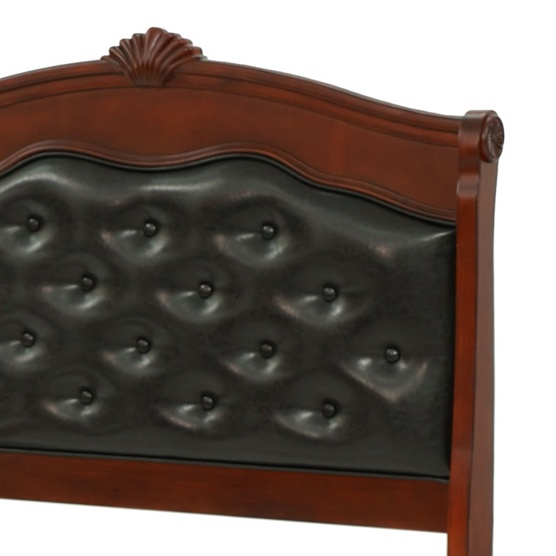 Lit tapissier Mantua cerise et espresso, Twin
