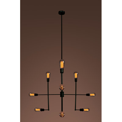 Lustre linéaire moderne Spoutnik 9 lumières Delia