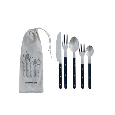 Azure Resin Handle Flatware Set