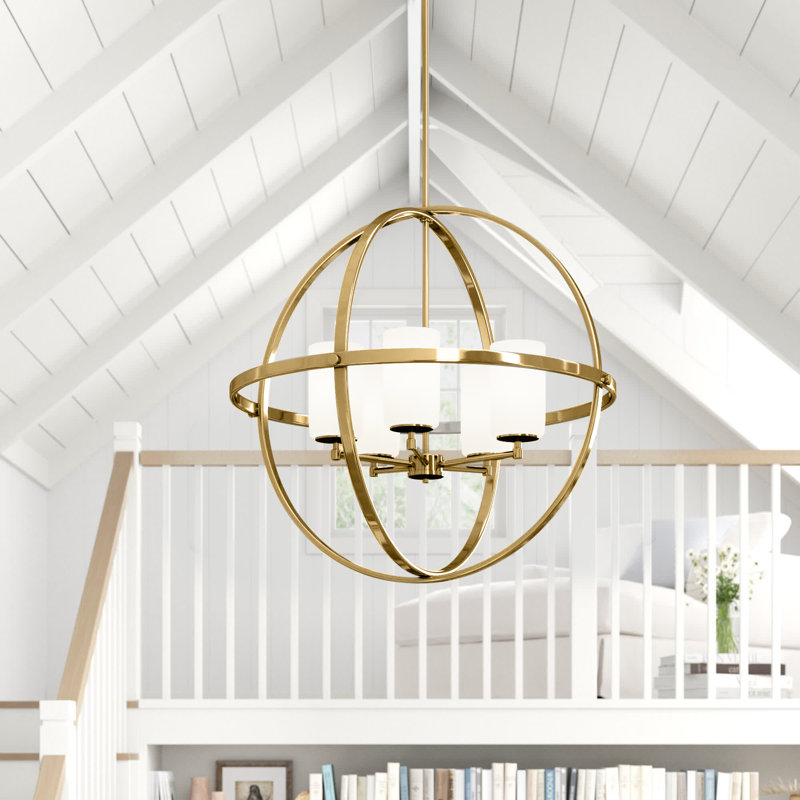 Alturas Five Light Chandelier from Generation Lighting , Satin Bronze, No