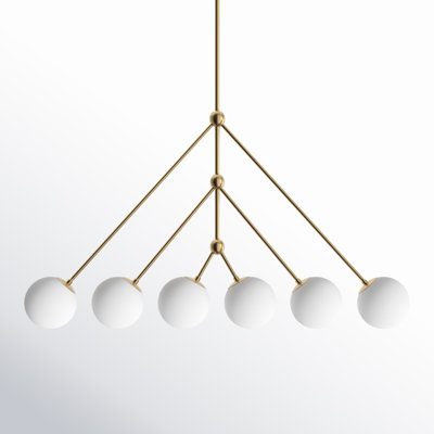Estevan 6 - Light Metal Dimmable Chandelier