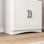 Armoire de rangement de cuisine avec portes en verre encadrées et tiroir pour la cuisine - blanc