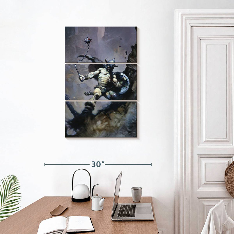 Warrior With Ball And Chain, 32" H x 20" W