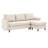 Lyles 83.5" L-shape Sectional Sofa With Armrest And Moveable Ottoman Black Legs Seater For 4-109867526